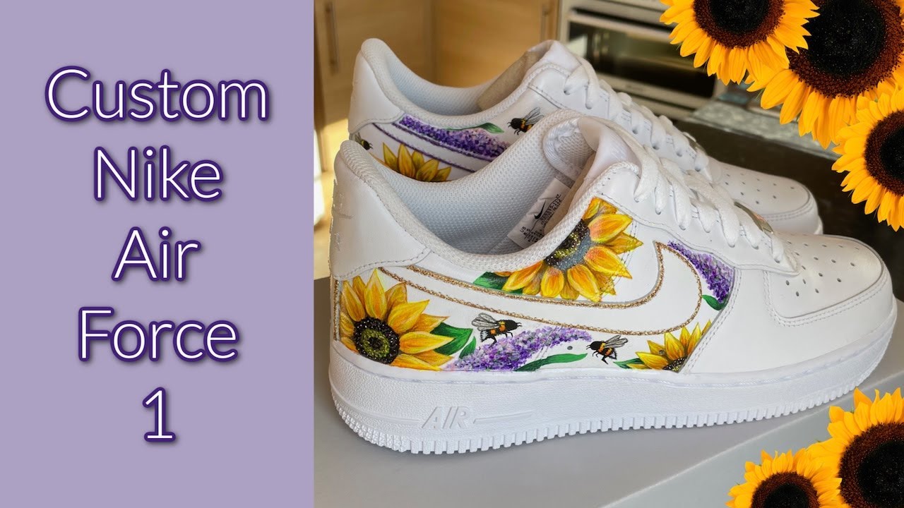 DIY Custom Sunflower Nike Air Force 1s | PLUS Double Unboxing
