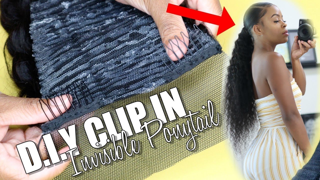 *GAME CHANGER* D.I.Y Clip In Invisible Ponytail *GLUELESS* ft. beautyforeverhair