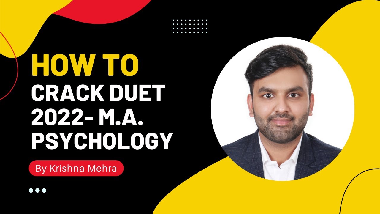 Strategy to Crack DUET-2022 | M.A. Psychology & M.A. Applied Psychology | #Delhiuniversity #DUET2022