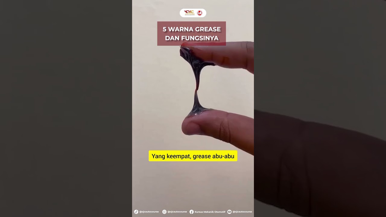 5 Perbedaan Warna Grease! Beda warna beda fungsi!  #otomotif #automobile #ojcautocourse