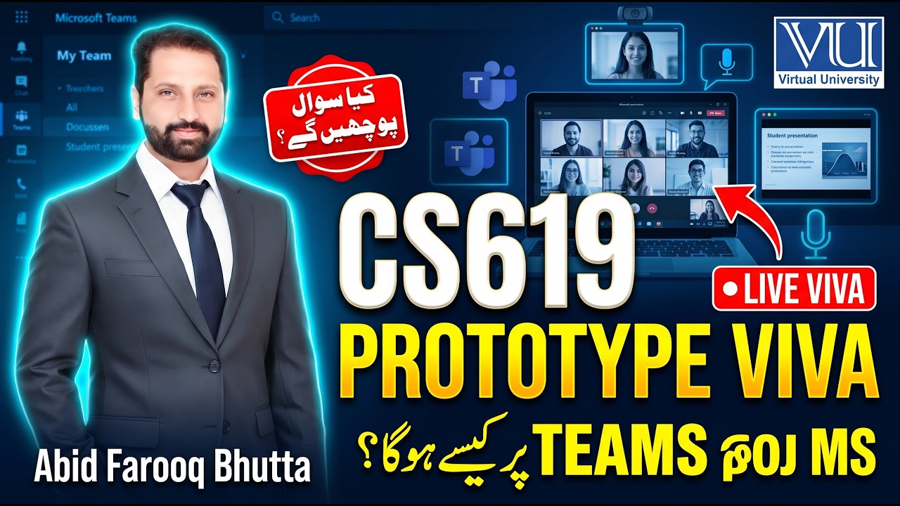 CS619 Final Project Prototype Viva 2026 | MS Teams Viva Questions & Preparation | Virtual University
