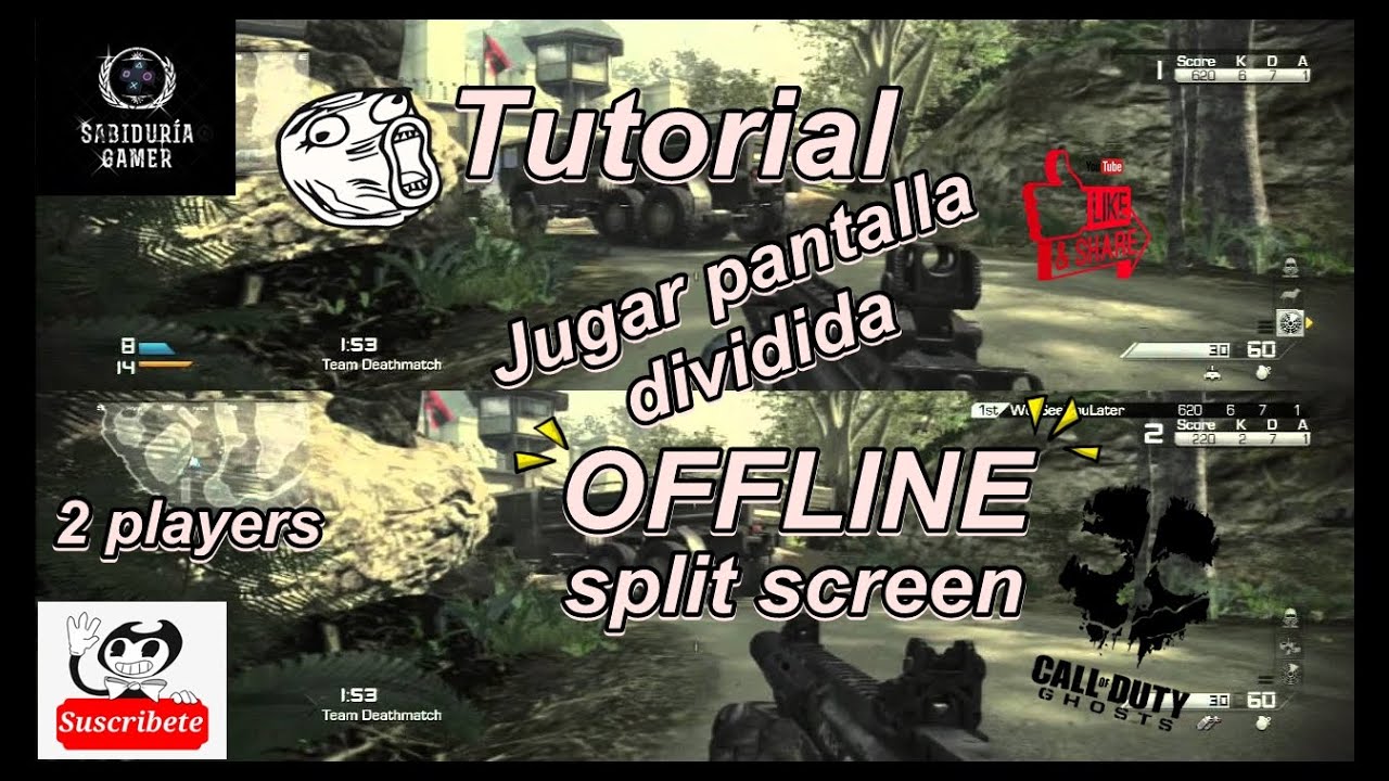 Pantalla Dividida OFFLINE usando BOTS / CALL OF DUTY 