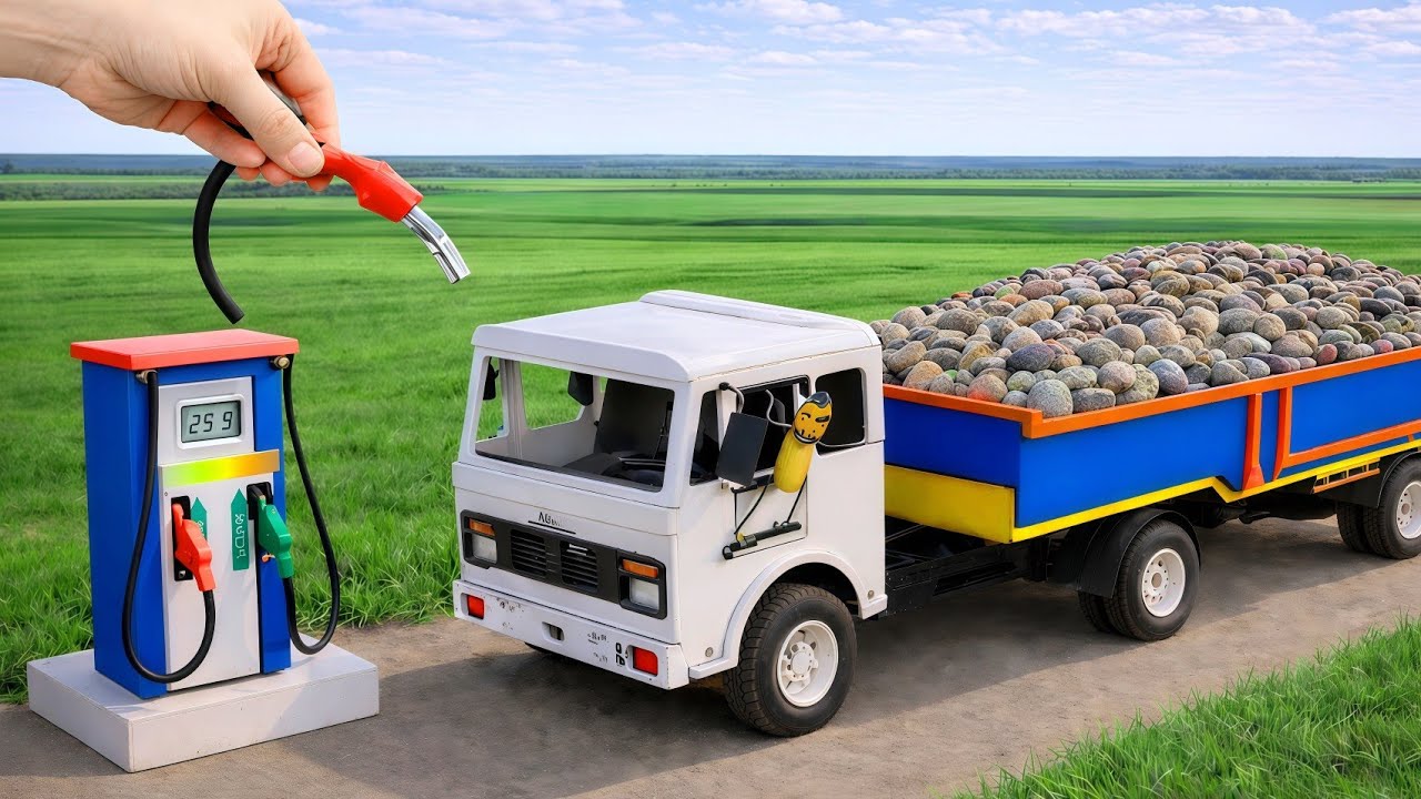 DIY Mini Truck Builds Strong Cement Bridge | Creative Engineering Construction Project