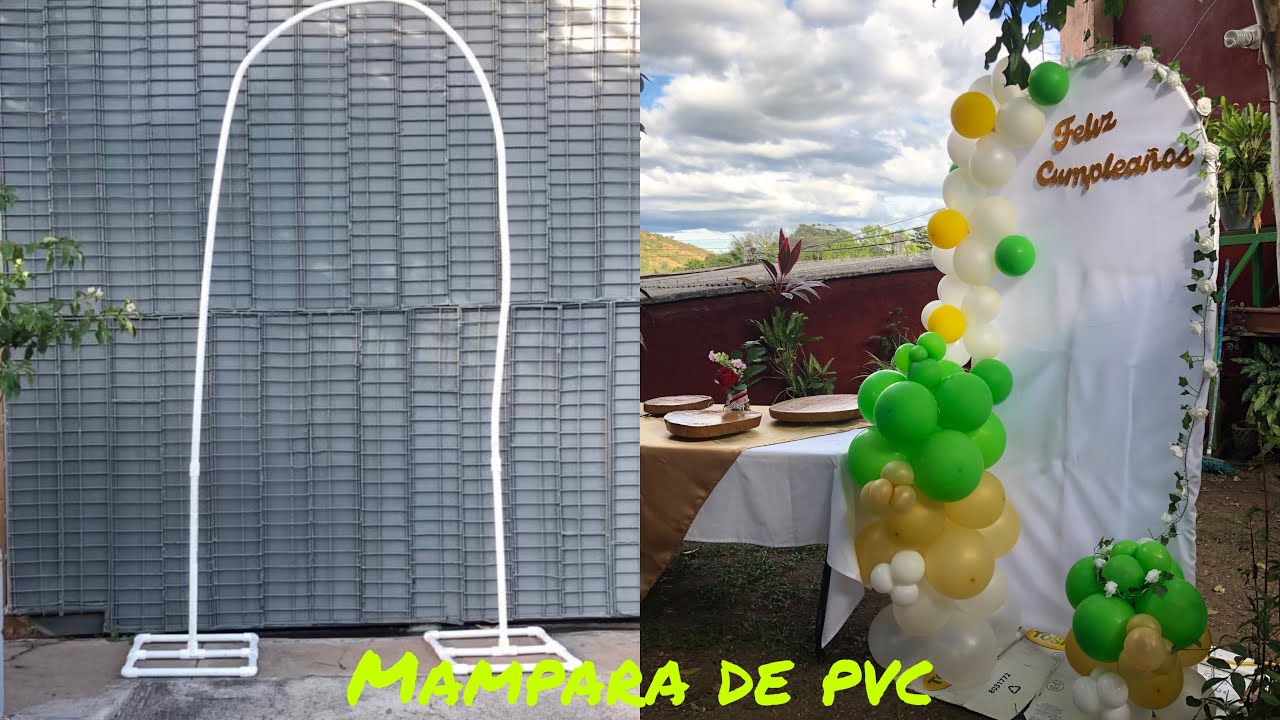 Estructura de mampara hecha con pvc| Mampara decorativa 