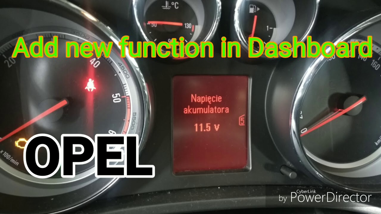 How to add new functions on Dashboard. Opel Insignia dodatkowe menu