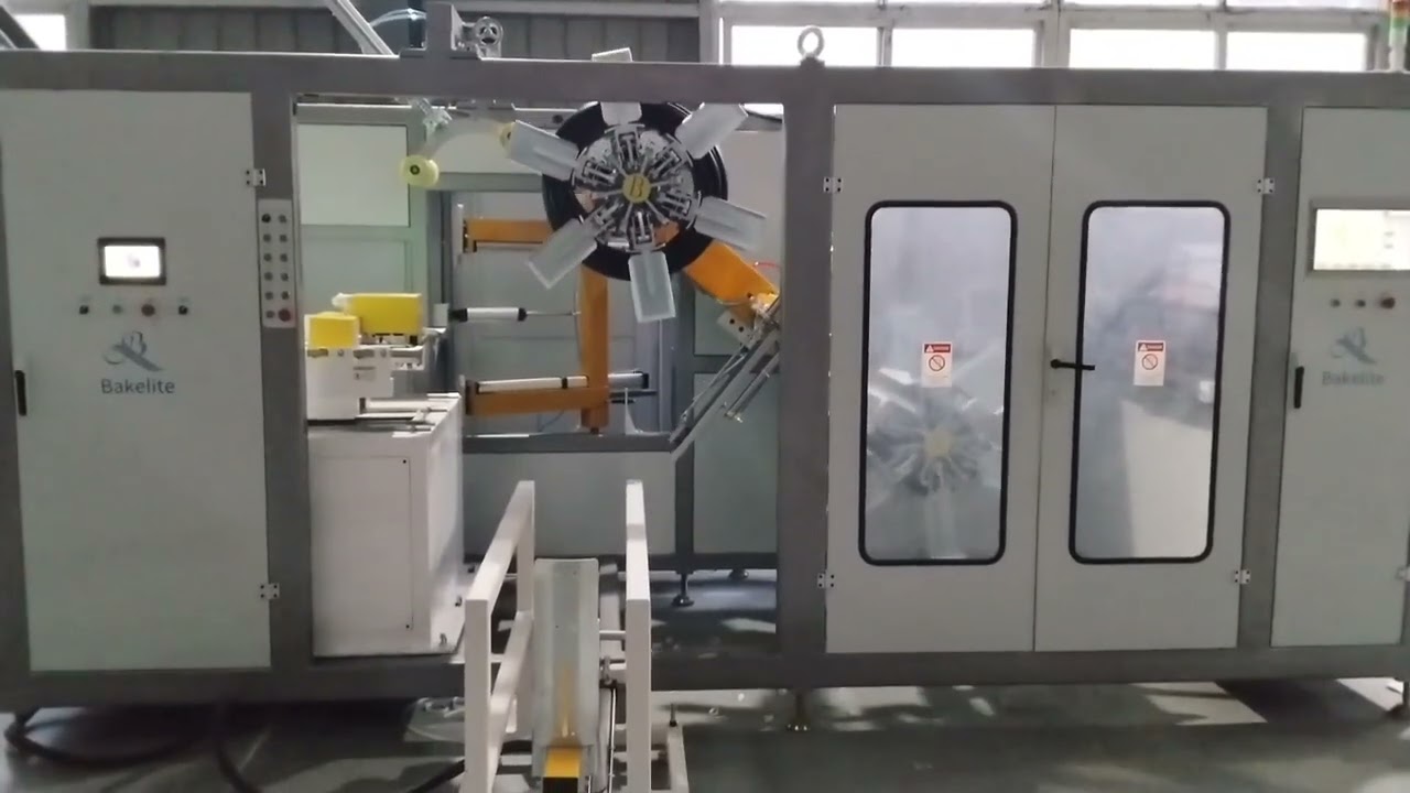 Automatic pipe coiler for 32mm PE extrusion line.