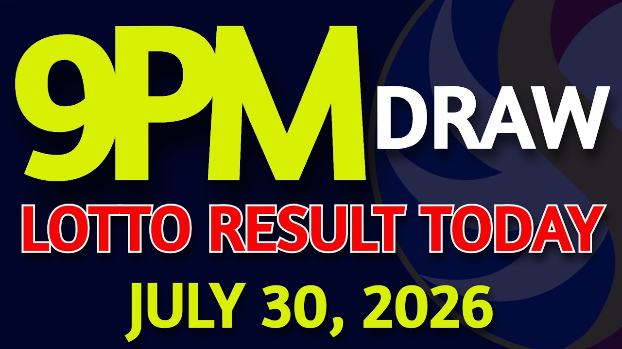 Lotto Result Today 9pm draw July 30, 2026 Thursday PCSO