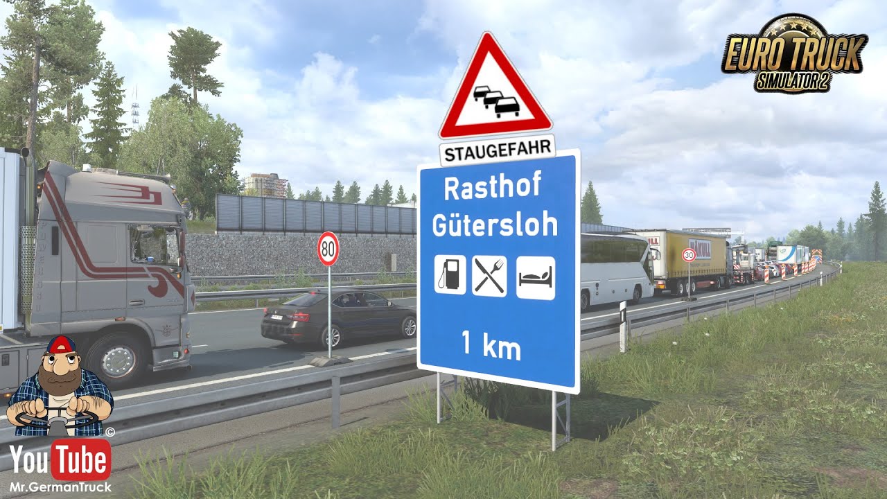 [ETS2 v1.40] On the Road *im Baustellen Stau auf der A2 & von neuen Abladestellen*