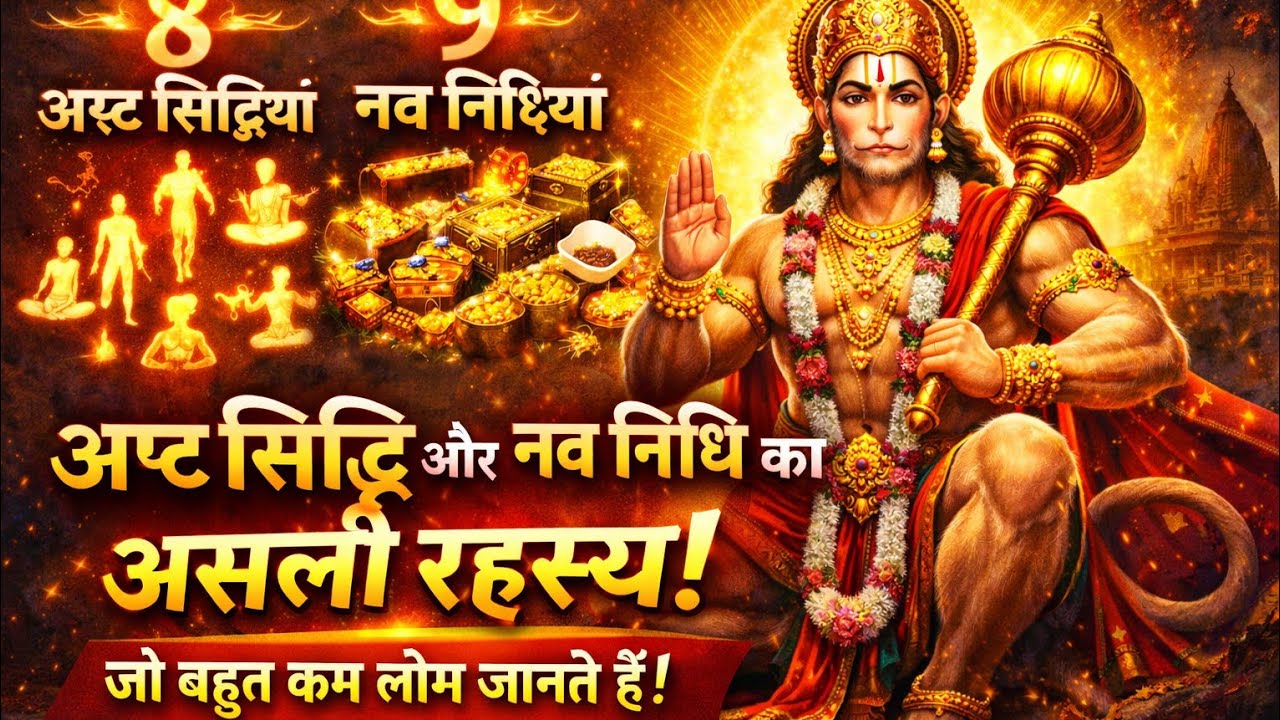 हनुमान जी की 17 दिव्य शक्तियाँ 😱 | अष्ट सिद्धि नौ निधि का रहस्य💟