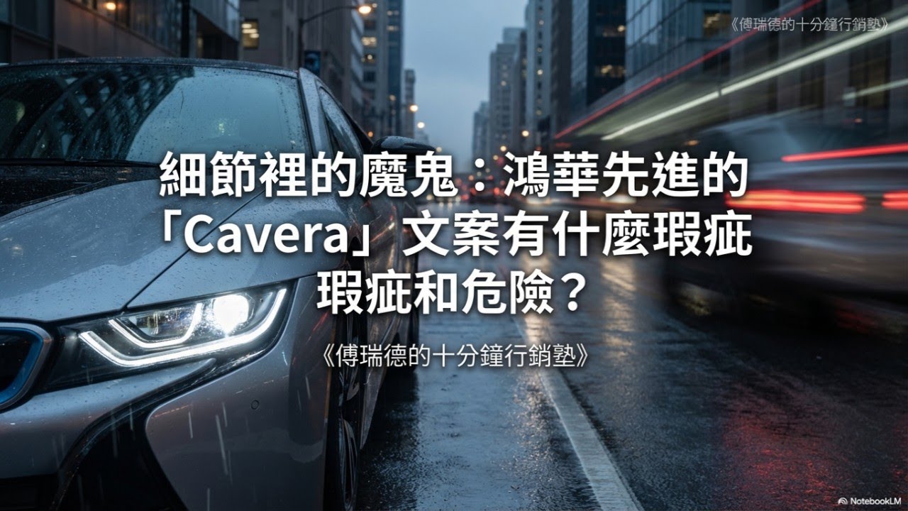 細節裡的魔鬼：鴻華先進的「Cavera」文案有什麼瑕疵和危險？ | #傅瑞德的十分鐘行銷塾