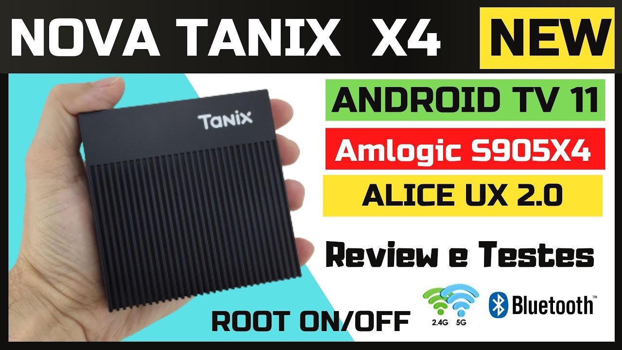 NOVA TANIX X4 S905X4 ANDROID TV 11 - Review Testes e Unboxing - PT BR