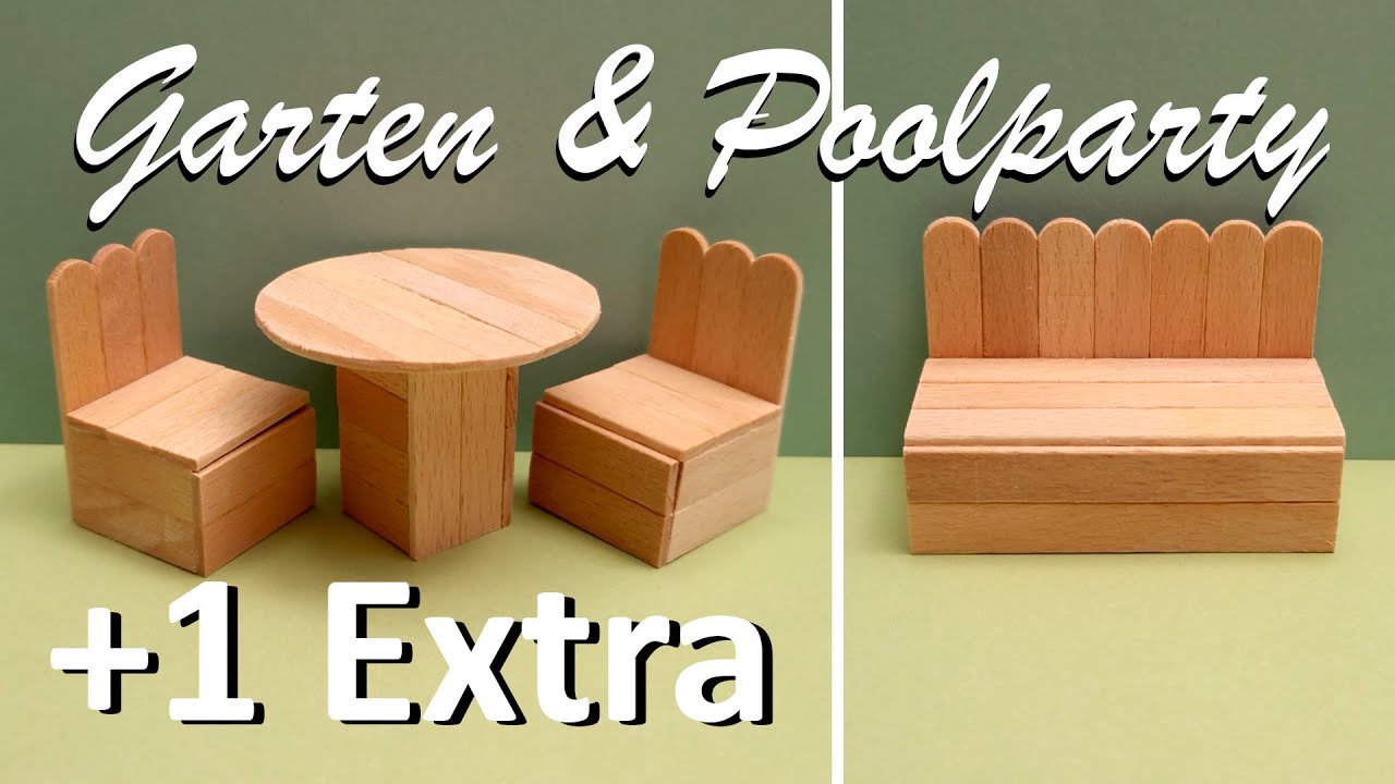 Tisch, Stühle und Bank basteln - Garten & Poolparty - PLAYMOBIL®