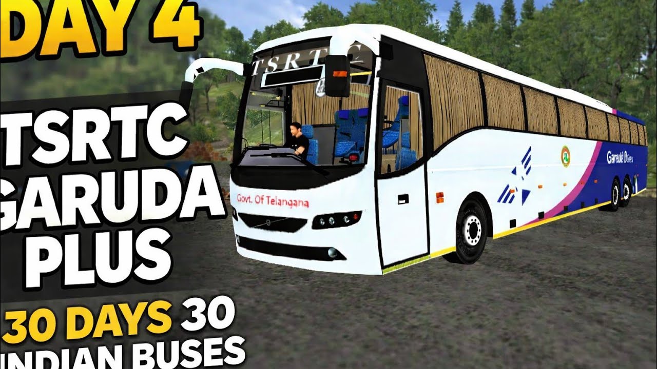 Day 4 – TSRTC Garuda Plus Volvo B11R Day Drive | 30 Days 30 Indian Buses Challenge | BSI Gameplay