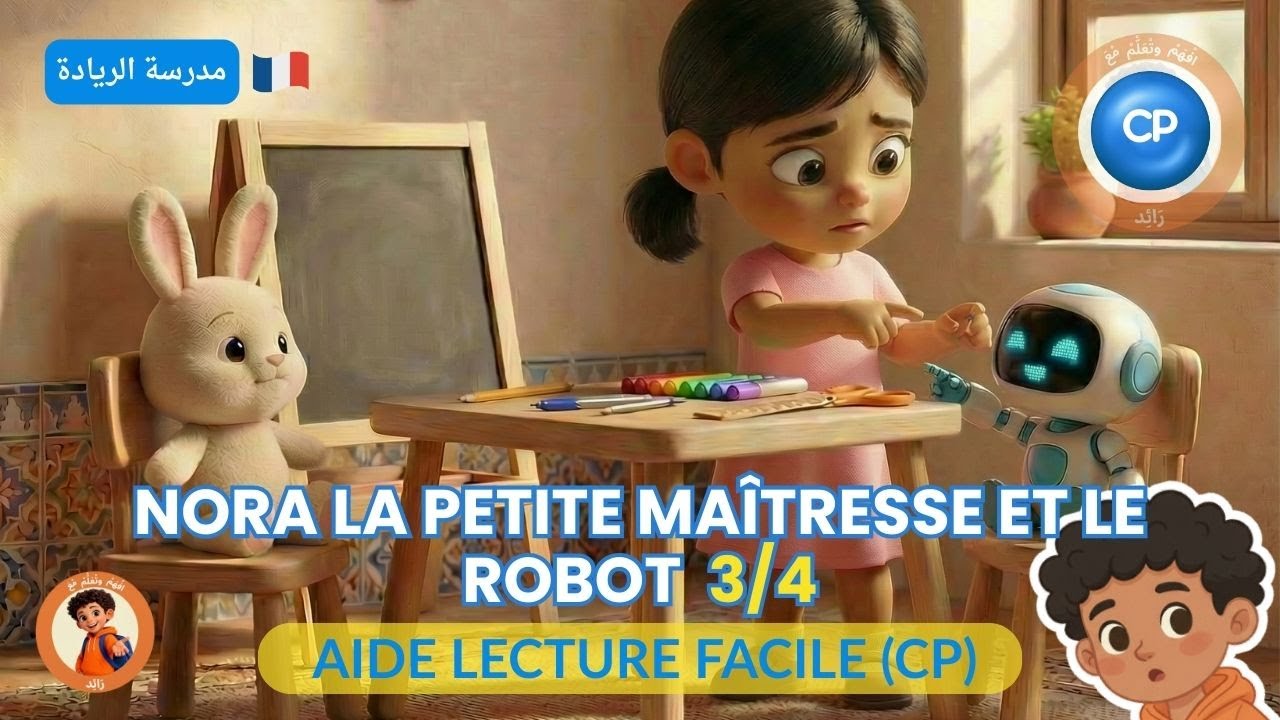 Nora la petite maîtresse et le Robot 3/4 🤖 | Aider votre Enfant à Lire (CP) - مدرسة الريادة