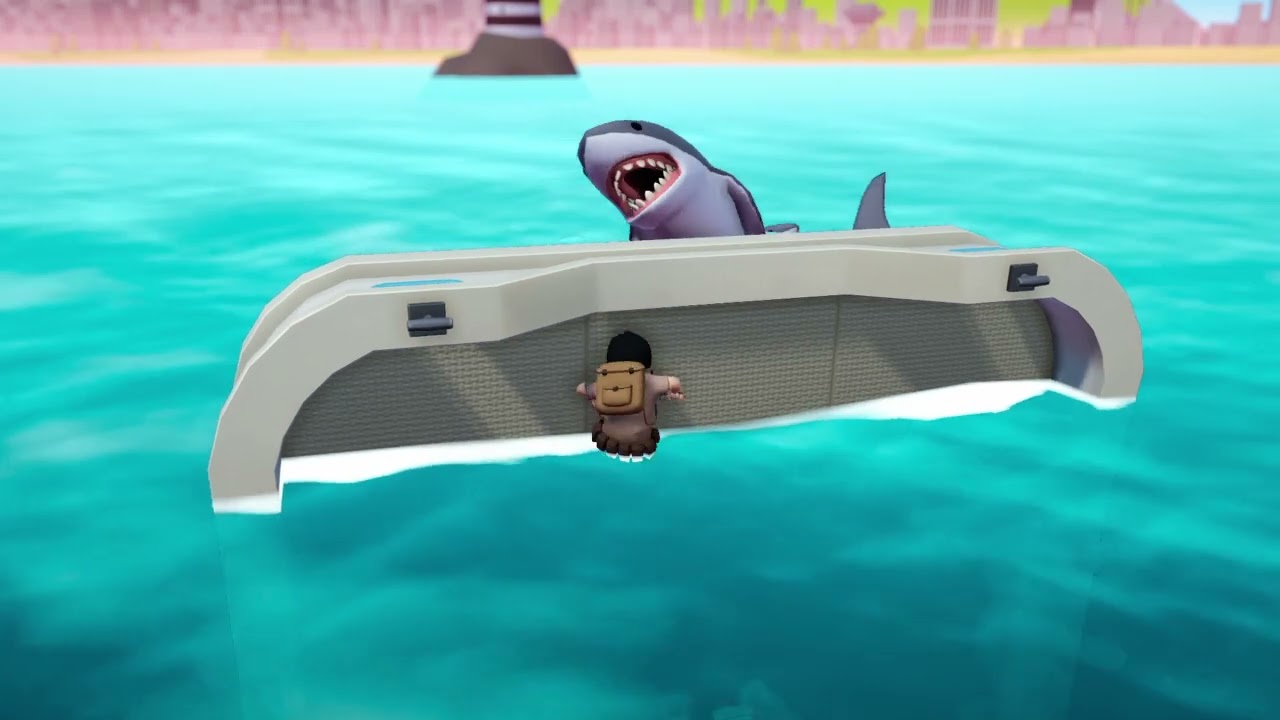 Gang Beasts|SHARK ATTACK ON THE BOAT