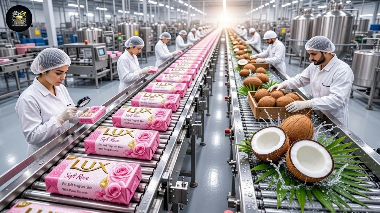 How Lux Soap Is Made from Coconuts 🥥 | Inside the Mega Soap Factory Process | Factory to Product