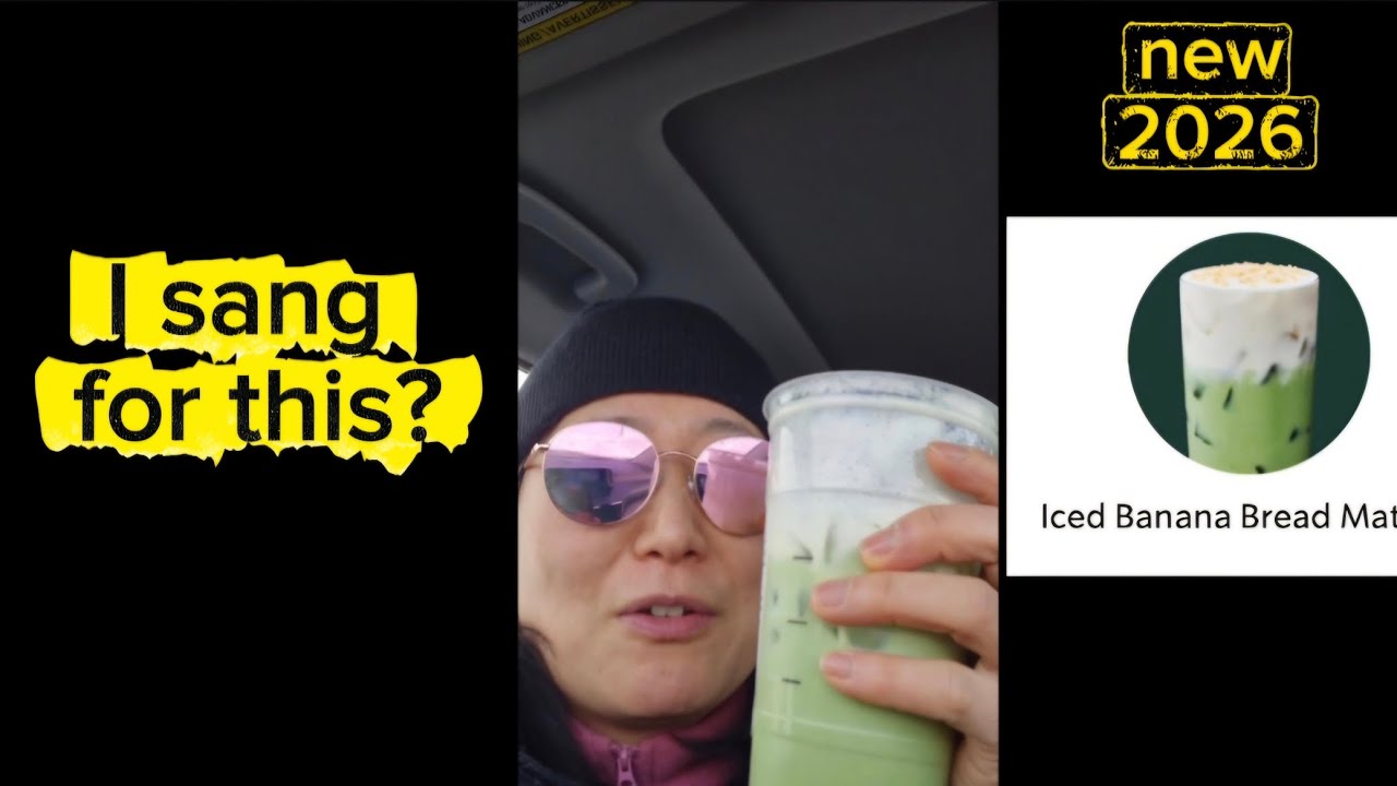 Starbucks — I Sang for This?! Banana Bread Matcha