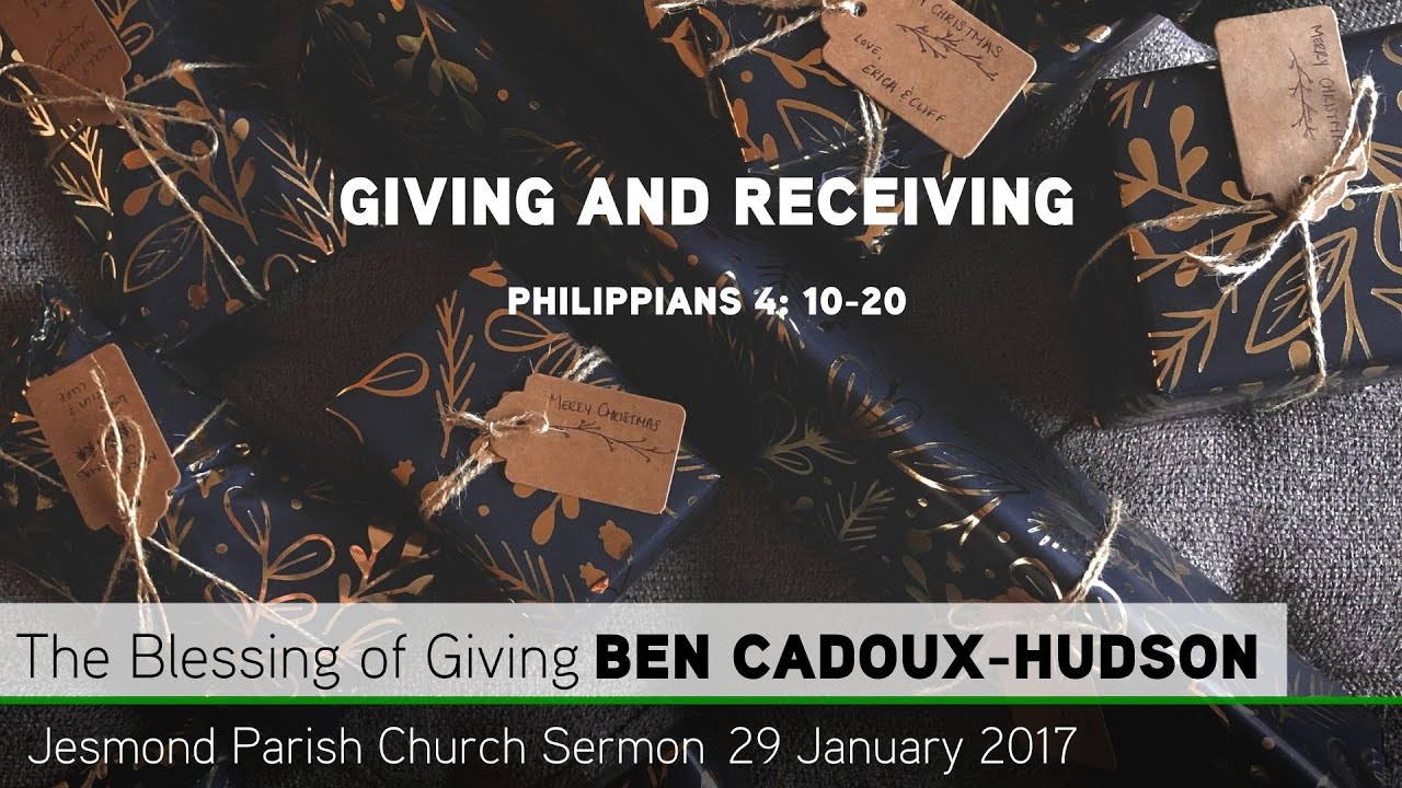 Philippians 4: 10-20 - Giving and Receiving - Sermon from JPC - Clayton TV