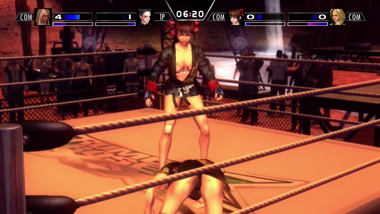 Rumble Roses XX Aisha and Sakoto vs BBD and Dixie