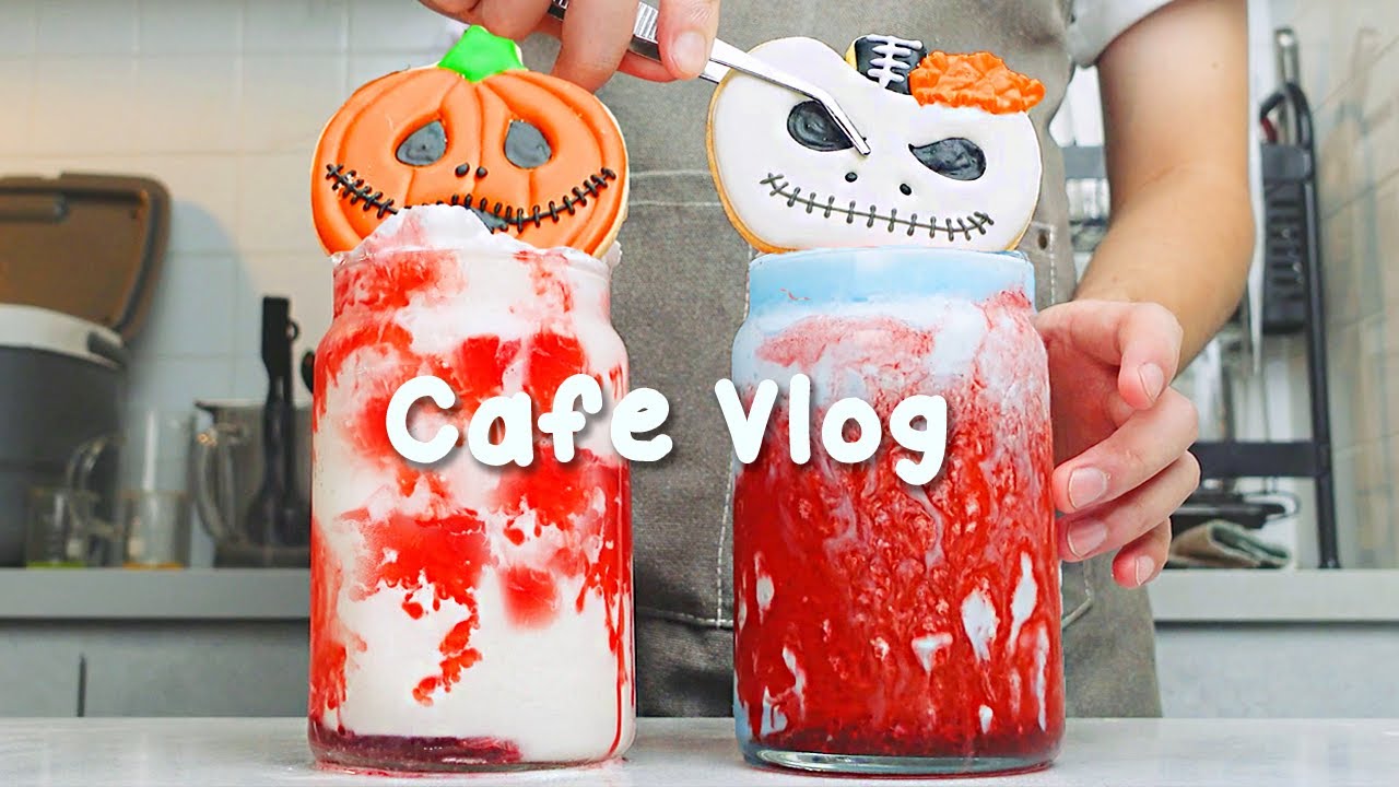 🎃SPECIAL EPISODE‼️지치고힘들땐음료ASMR로힐링해요👻할로윈을 위한 특별한 음료/카페브이로그/cafe vlog/asmr/Tasty Coffee