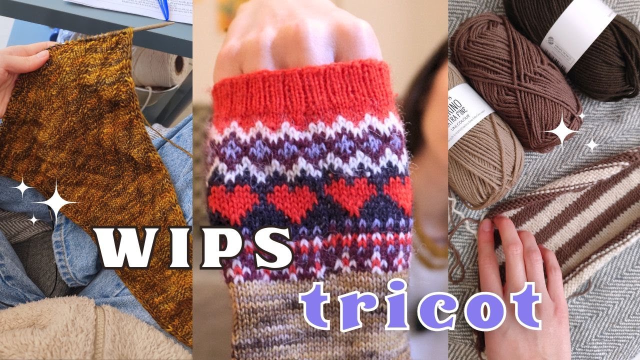 ✶ Mes tricots en cours pour le début d'année + Achats de laines ✶