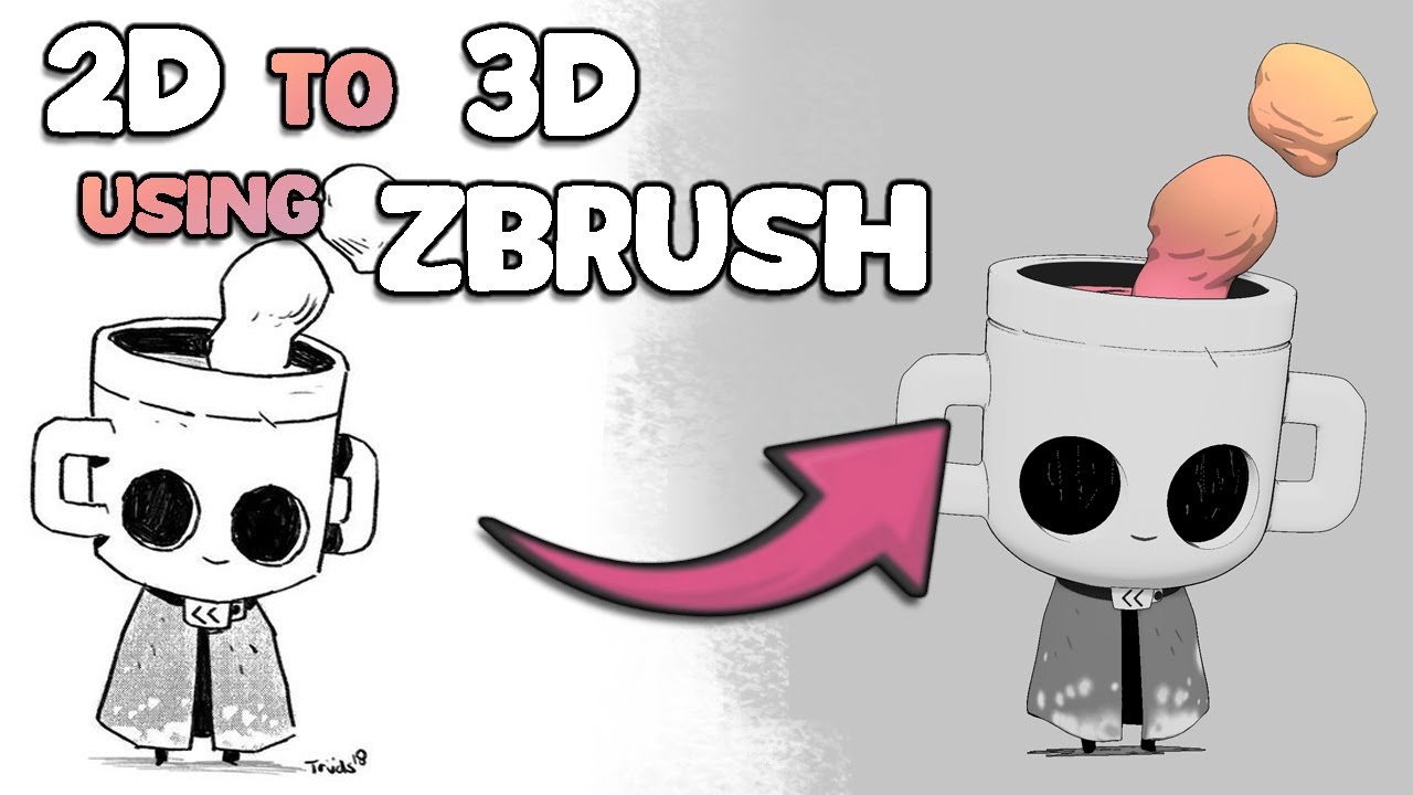 Cuppabot Fan Art | ZBrush Speedsculpting | Inspired by the art of Trudi Castle | No Sound