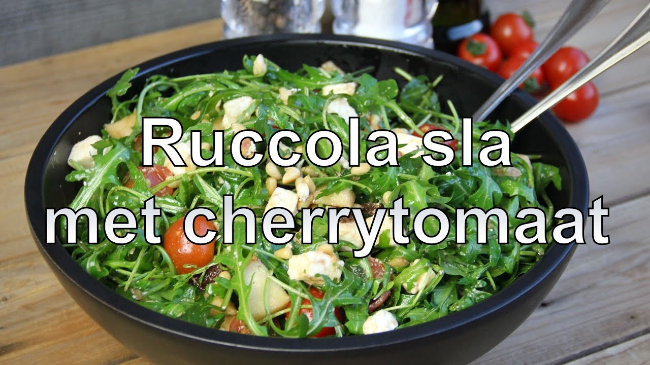 Rucola sla met cherrytomaat recept