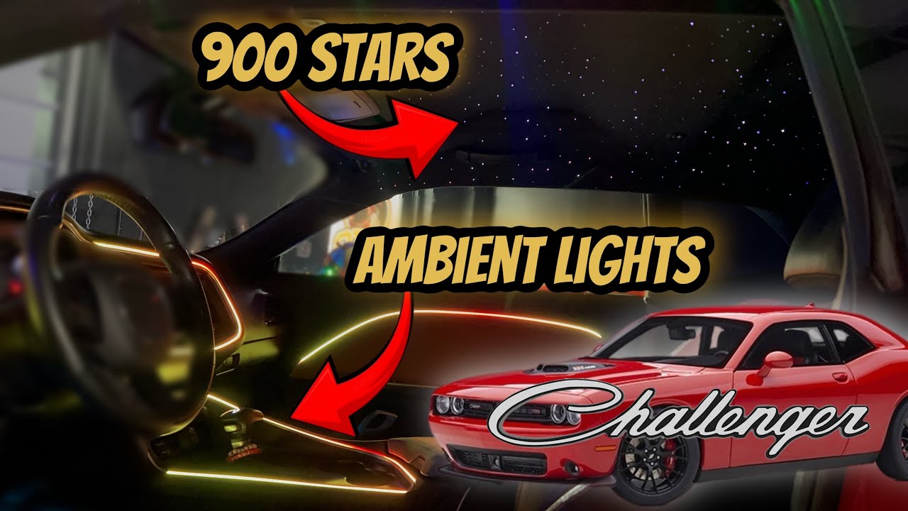 HOW TO INSTALL STARLIGHTS AND AMBIENT LIGHTS ON A DODGE CHALLENGER! | VLOGMAS DAY 18