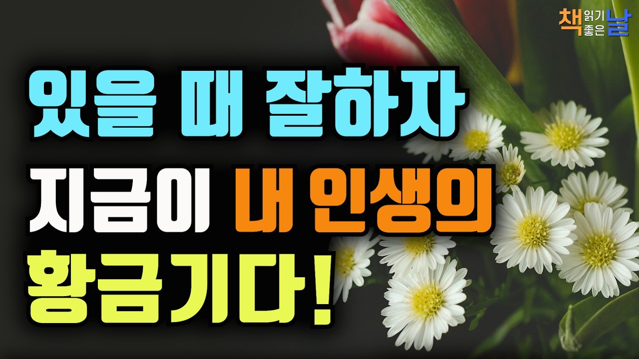 지금이 내 인생의 황금기이자 젊은 날, 이걸 깨닫는 순간 내 삶이 보물이 된다│책읽어주는여자 오디오북 책추천 korean audiobook
