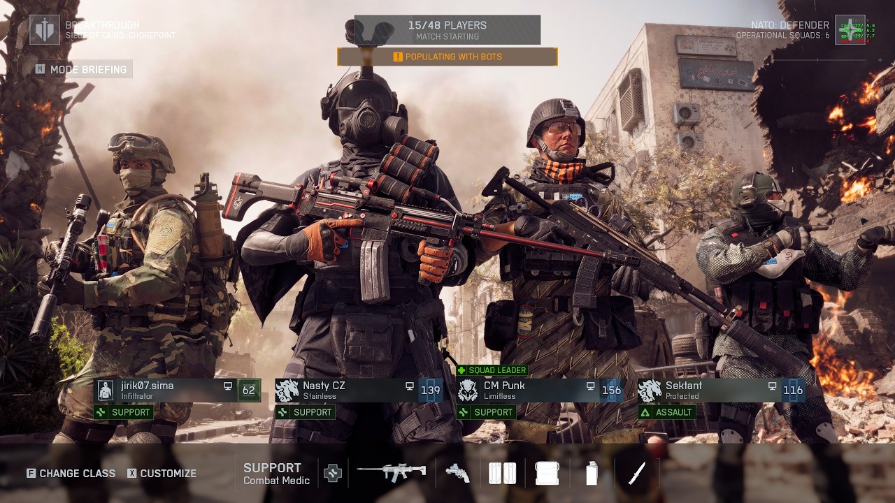 Nasty CZ hraje Battlefield 6 - Support jak má být :) troška srandy s boty
