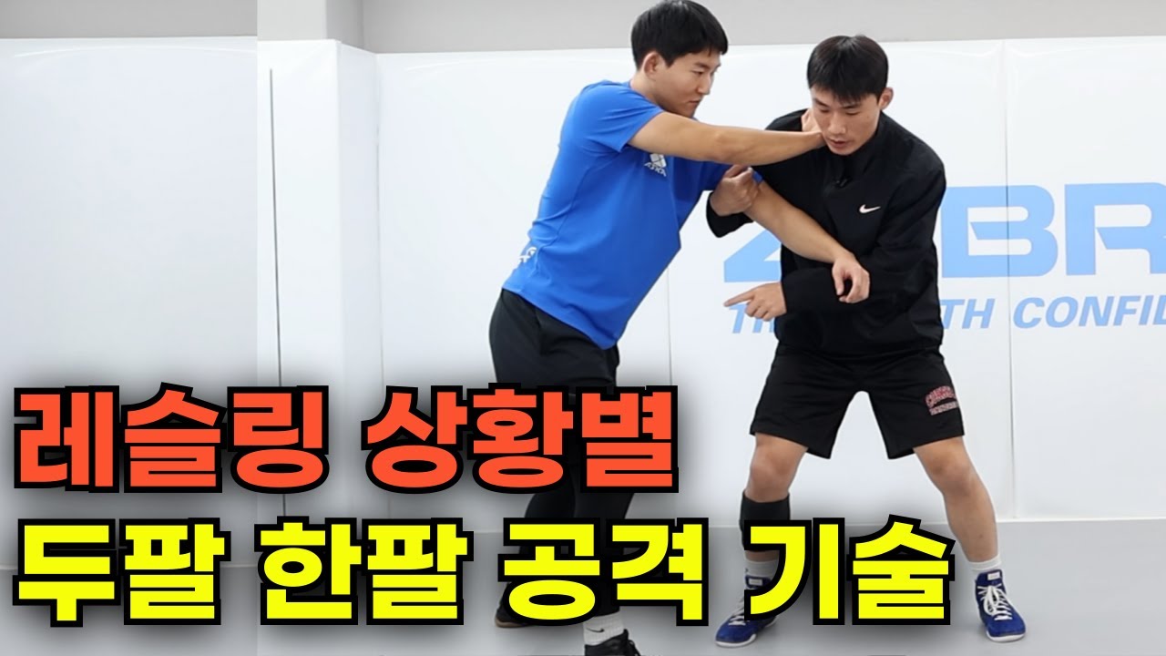 레슬링 상황별 두팔한팔 공격 기술