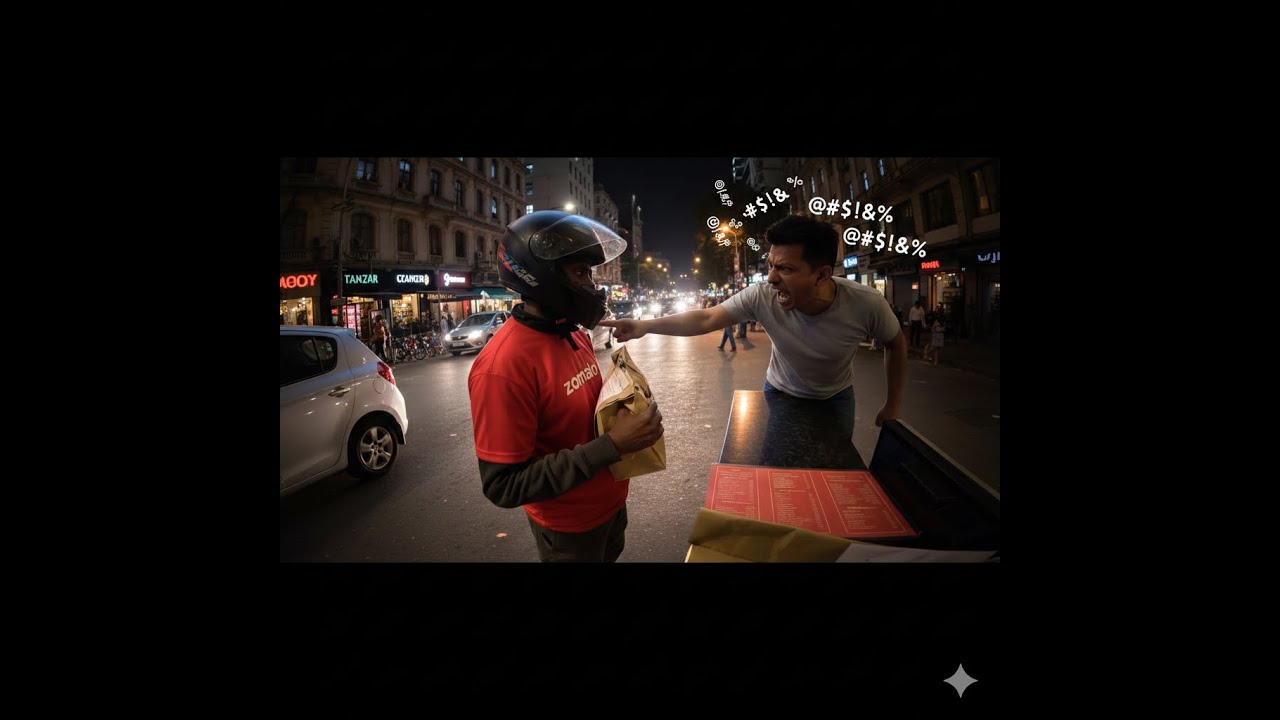 Zomato Food Delivery - customer ne rider ko di gali