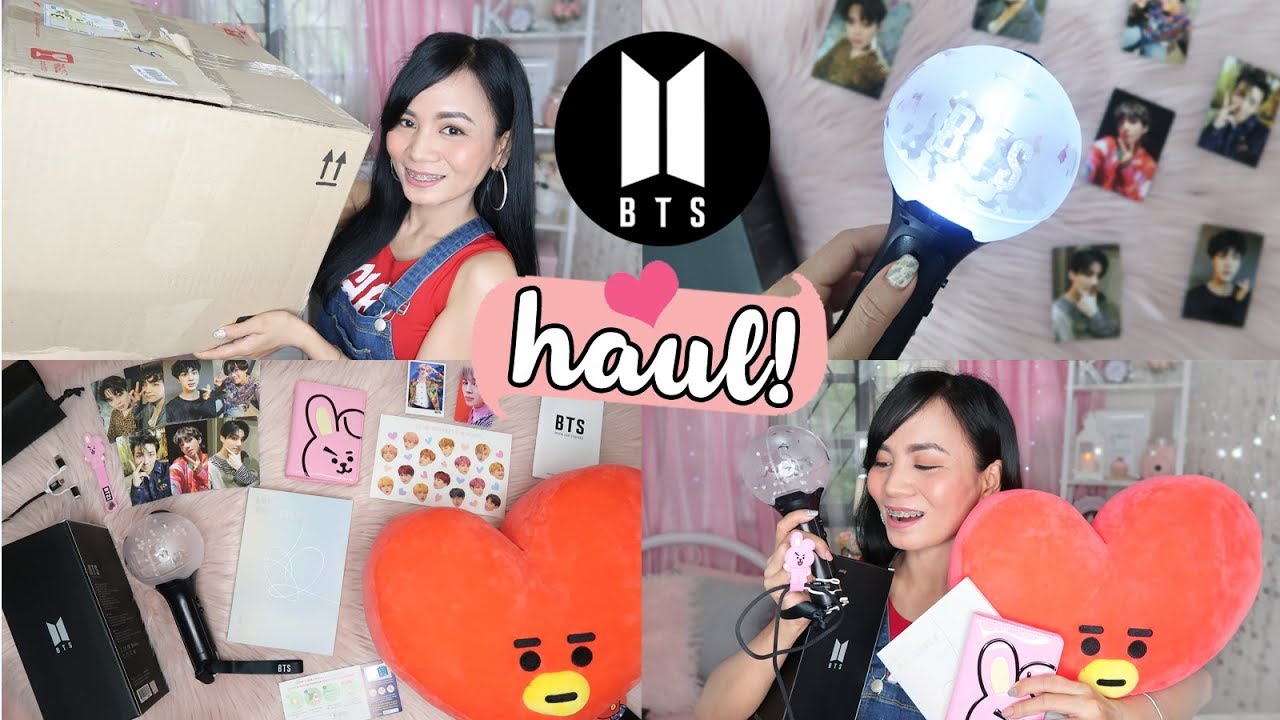 BTS OFFICIAL MERCH Unboxing from KOREA - ARMY BOMB + BT21..