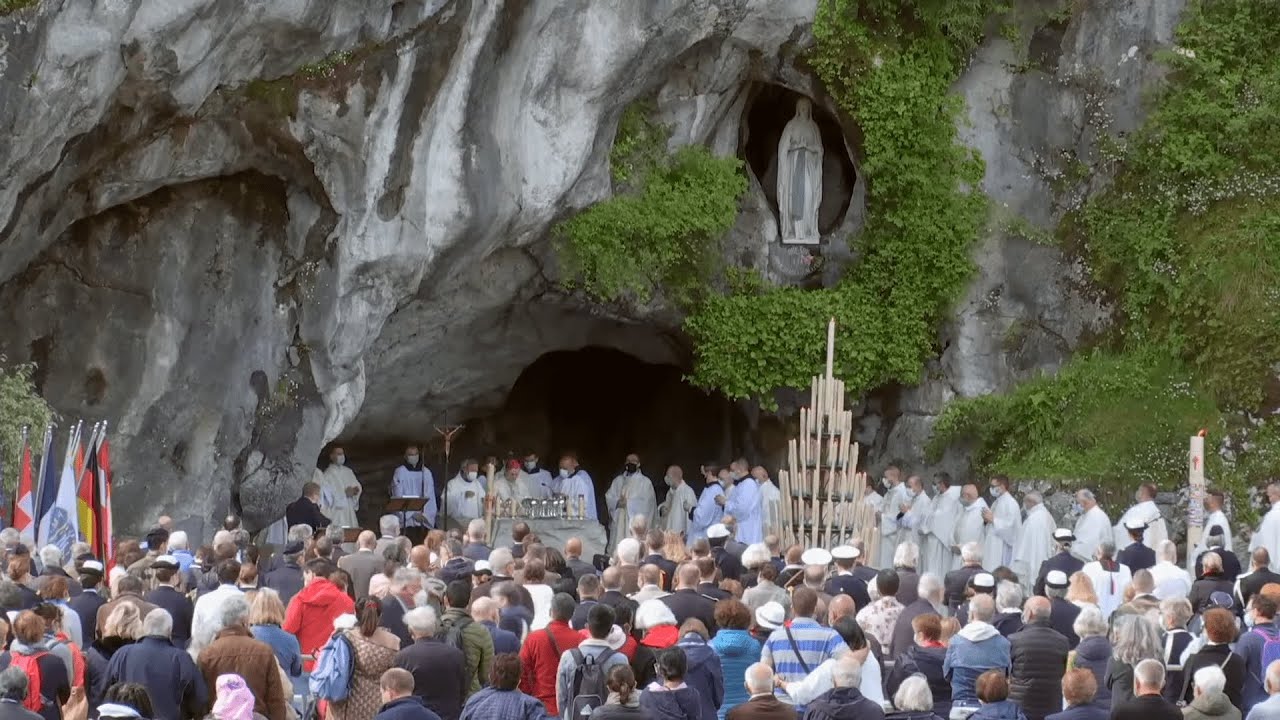 Messe du pélerinage militaire international à Lourdes du 21 mai 2021