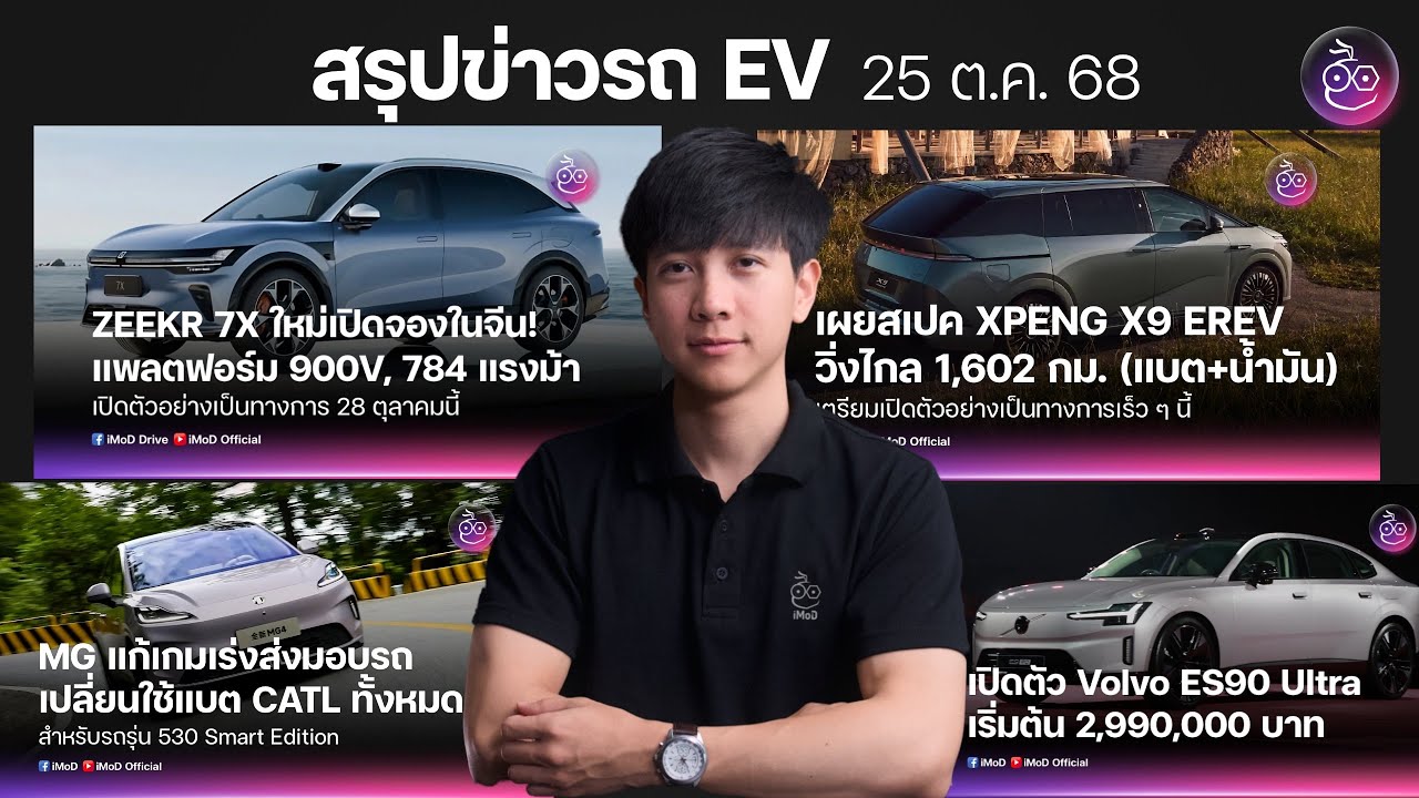 Tesla FSD ใหม่เหมือนคนขับเอง | Zeekr 7X โฉมใหม่ 900V | XPENG X9 EREV | YASA Axial-Flux แรงสุดในโลก!