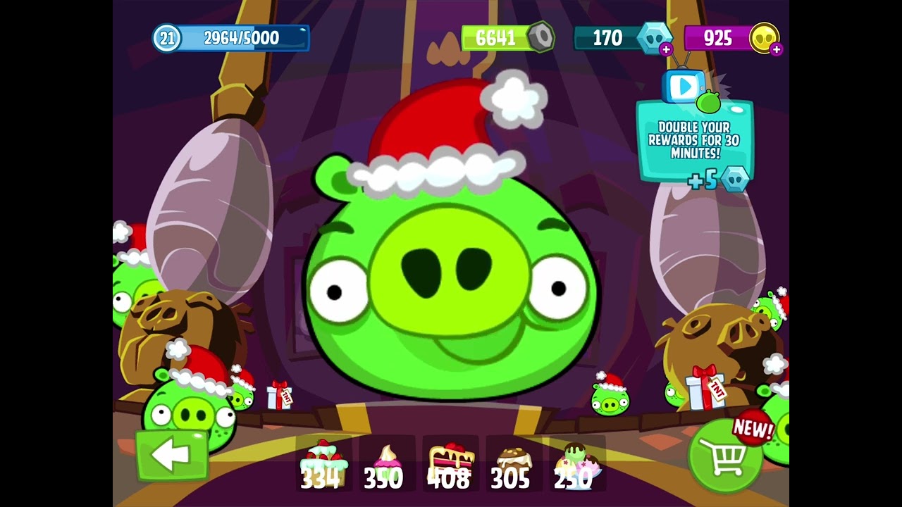 Bad Piggies Feeding King Pig (Christmas Version)