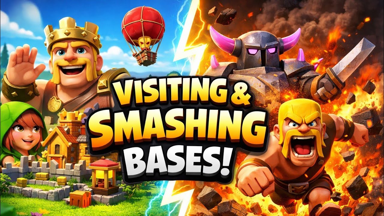 🔴CLASH OF CLANS | LIVE | BASE VISITING AND SMASHING THEM 🔥🔥🔥