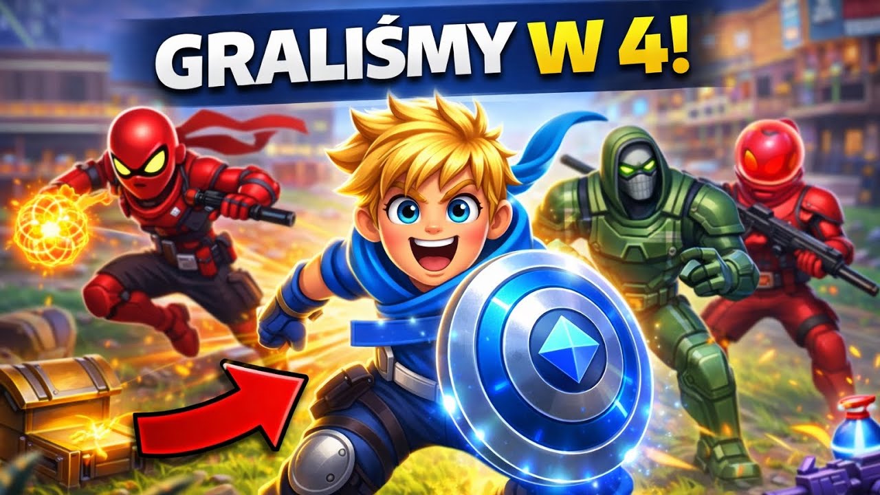 TYLKO BROŃ MARVELA?! 😱 GRALIŚMY W 4! BLITZ ROYALE 🏆