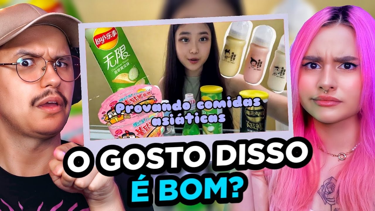 esse deu muita fome! Provando doces e salgadinhos asiáticos | React Priscila Ju