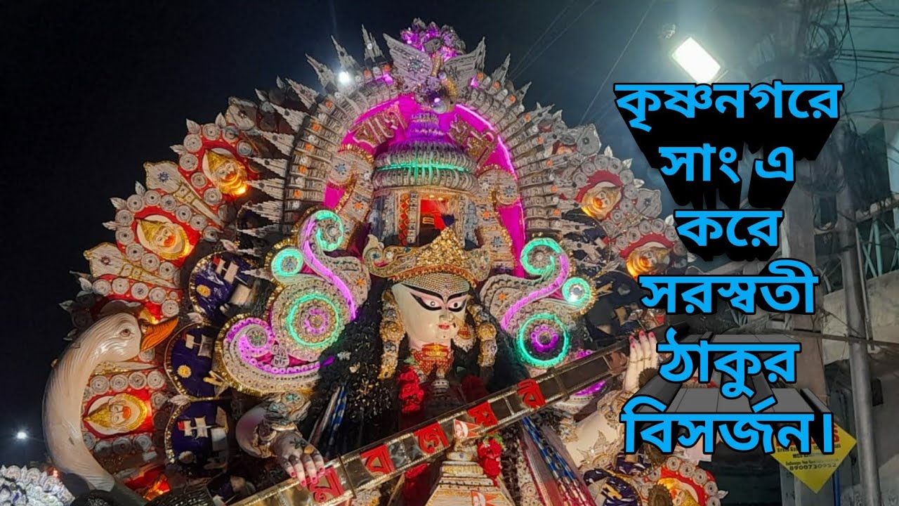 কৃষ্ণনগরের সরস্বতী প্রতিমা বিসর্জন 2024।#viral #somnathbiswasvlog #swaraswatipuja #krishnagar