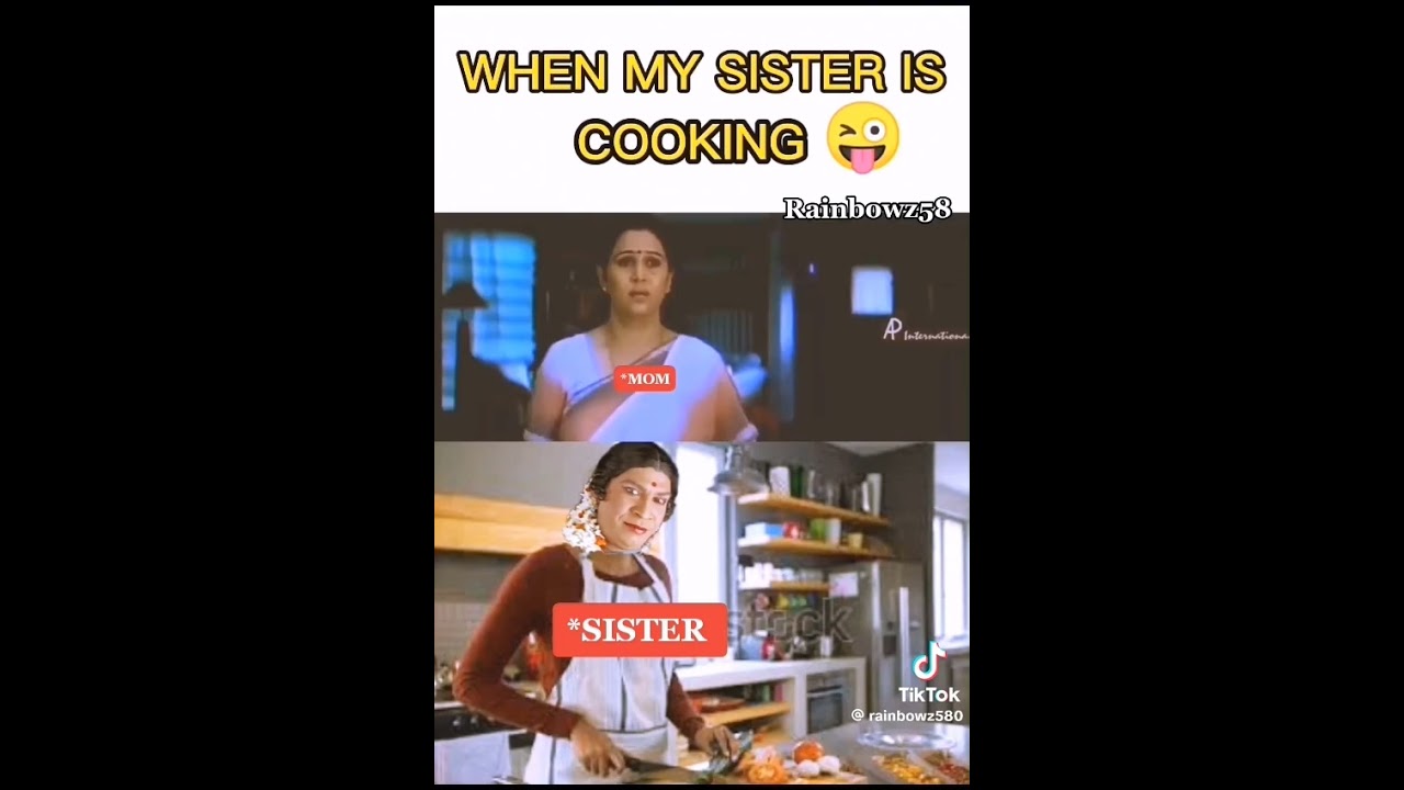 When my sister is cooking funny vedio... Brother and sister funny vedio😂 