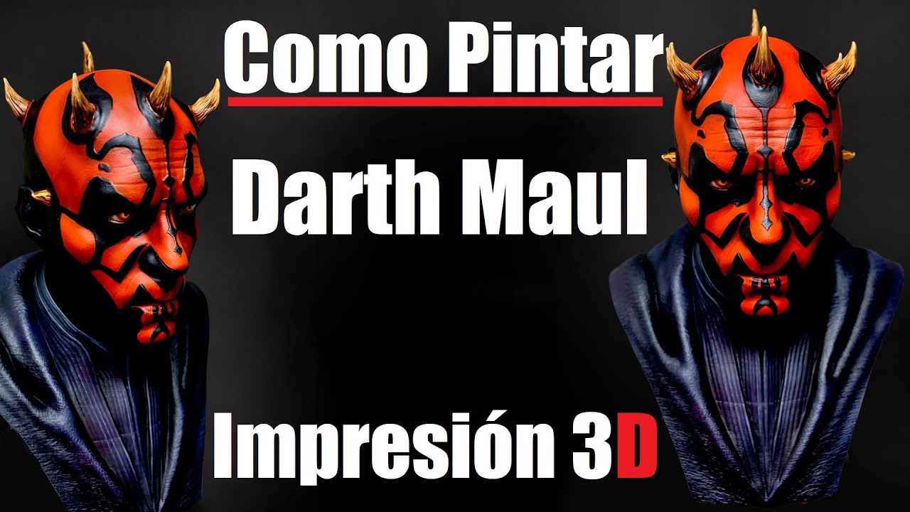 Como Pintar Darth Maul realista impreso en 3D//Tutorial aerógrafo en español