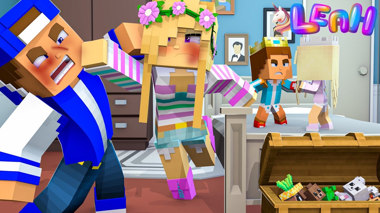 FIGHTING LIFE - Little Leah's FAMILY FEUD... Minecraft Movie
