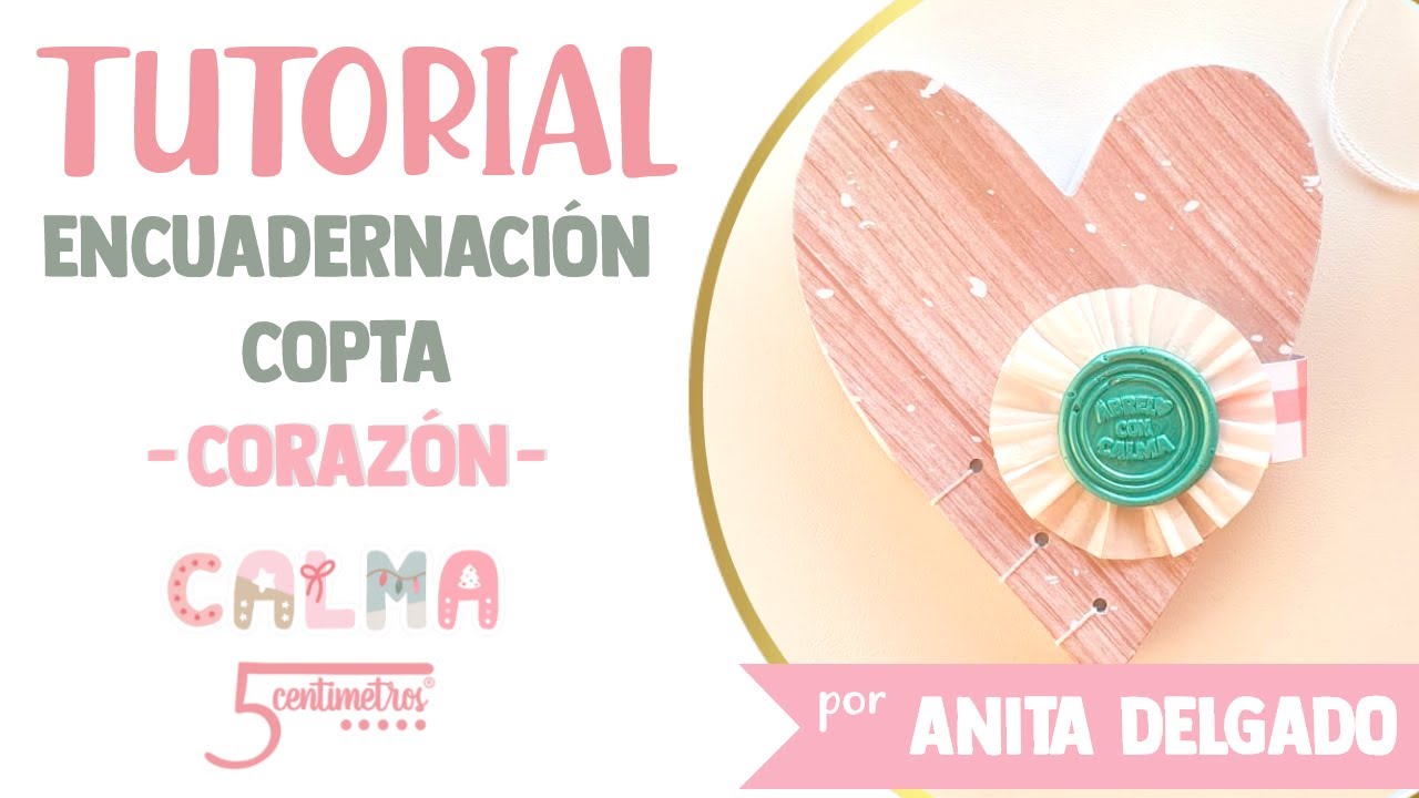 Tutorial: ENCUADERNACIÓN COPTA 🖤 CUADERNO forma de CORAZÓN