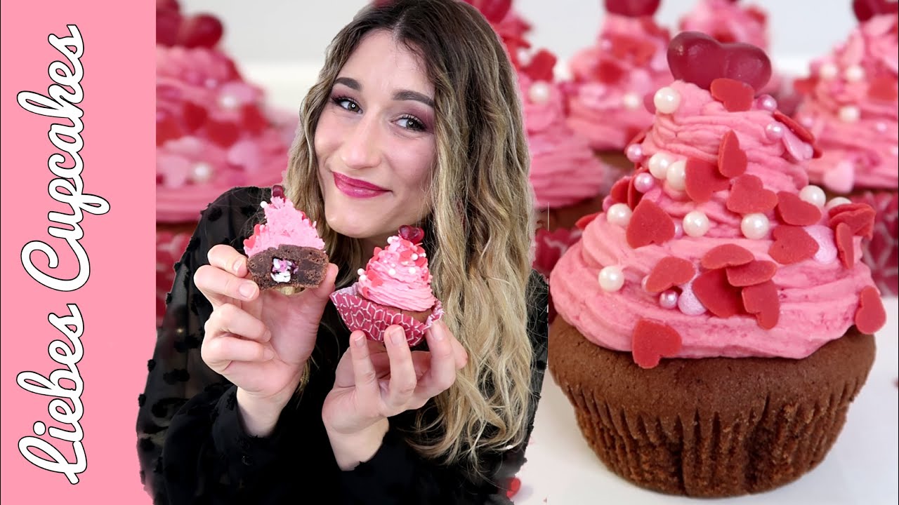 Himmlische Pinata Schoko-Cupcakes mit Rosa Buttercreme | GANZ EINFACH & LECKER | Backen aus Liebe