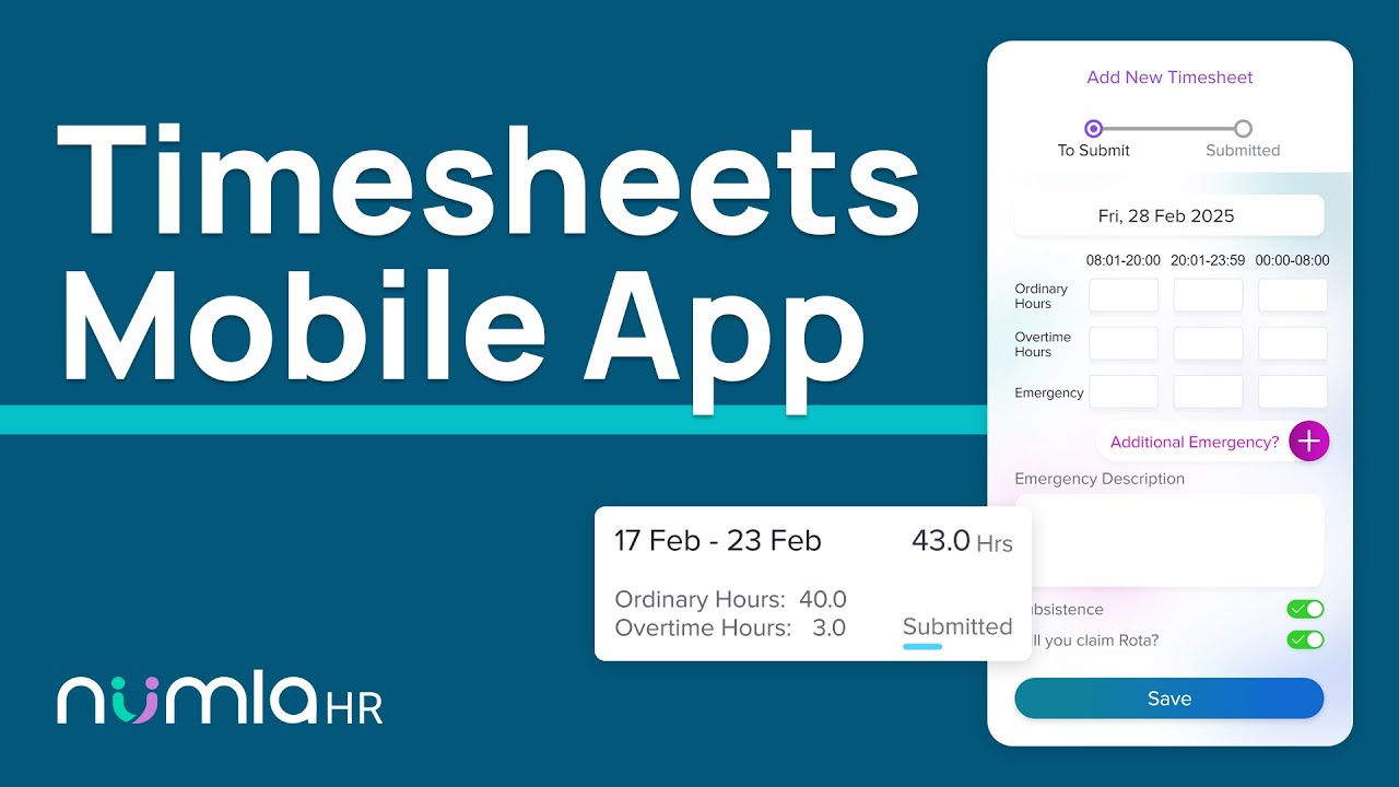 Employee Time Tracking App | Timesheets Mobile App | Numla HR