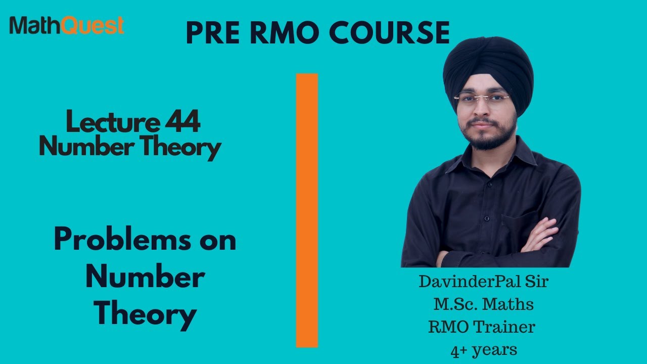 Number Theory Problems | Lecture No 44