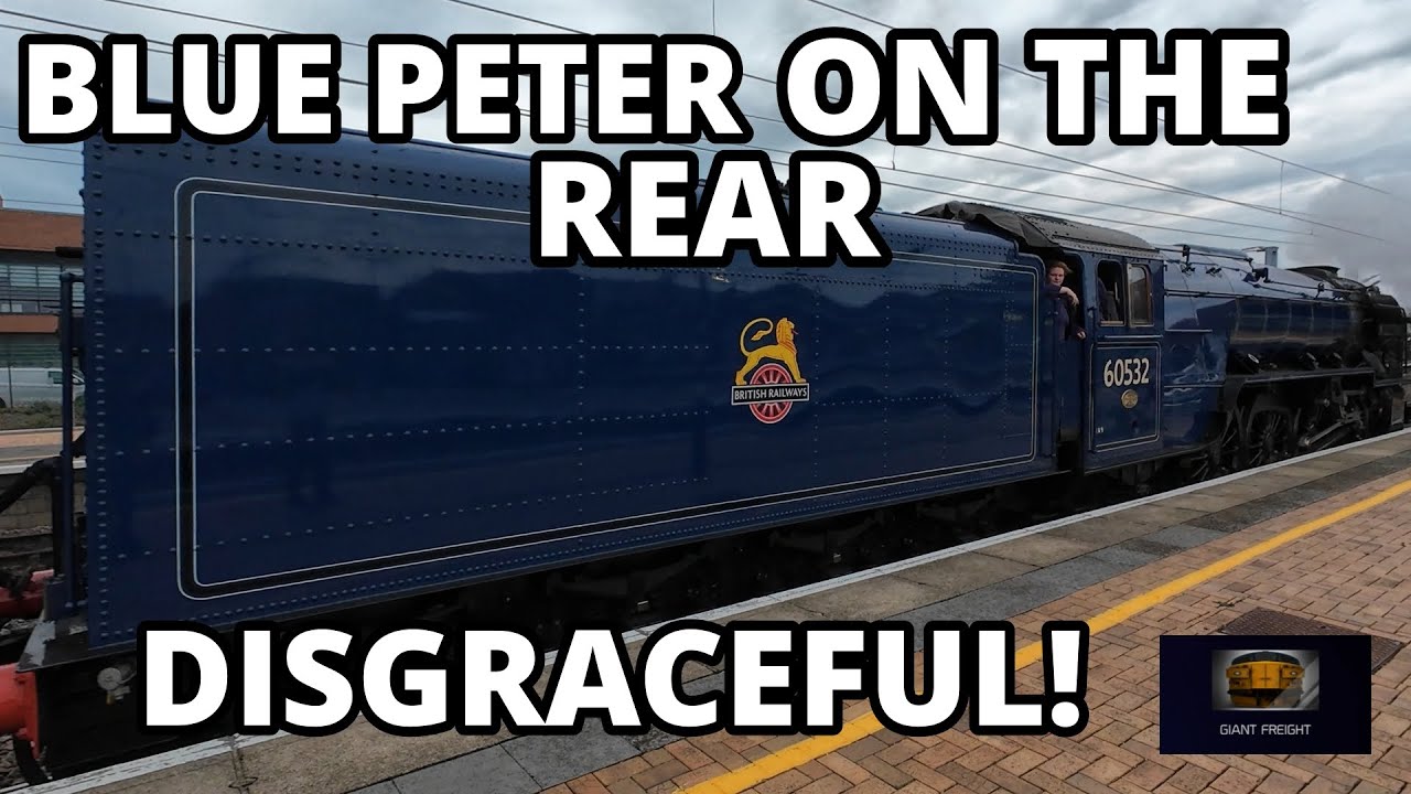 Annoyed rail enthusiasts at York with Blue Peter on the rear of the White Rose
