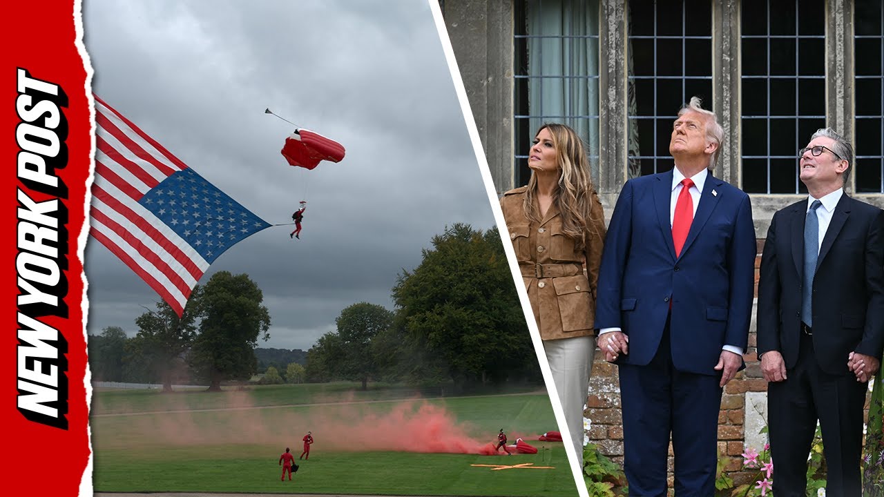 Red Devils Parachute Regiment Performs for Trump and Starmer at Chequers
