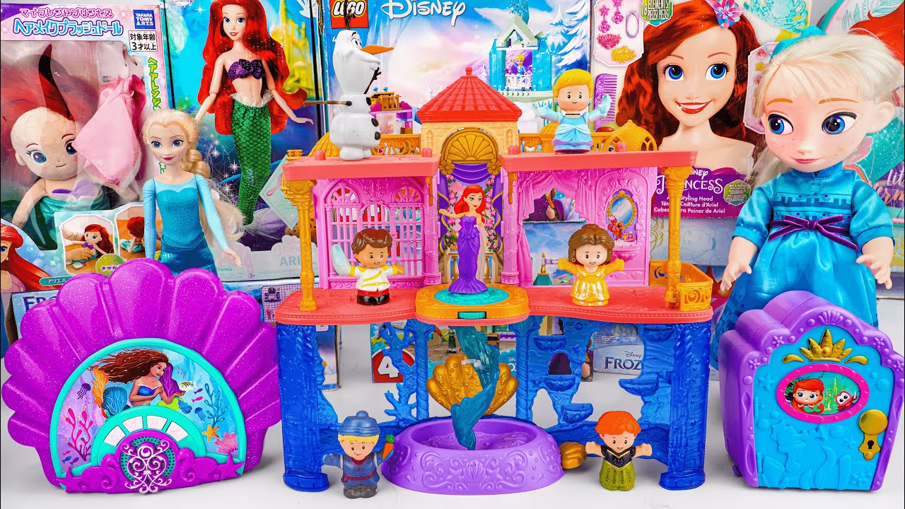 Unboxing Disney Princess Ariel's Land & Sea Castle Playset | The Little Mermaid Sing-Along Boombox